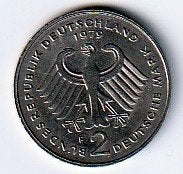 2  mark  1979  F  Duitsland. km. 127, Ophalen of Verzenden, Duitsland, Losse munt
