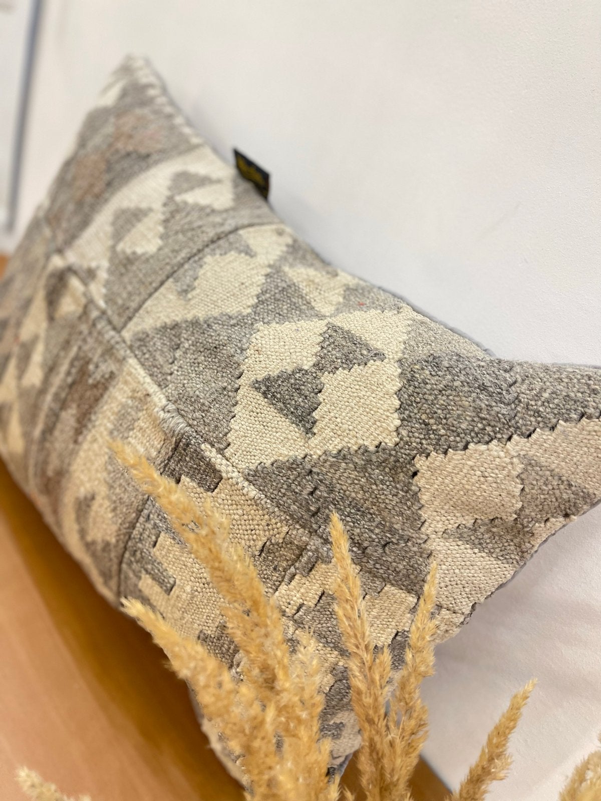 Kilim kussenhoes met vulling, vintage kelim design 60x40 cm, Ophalen of Verzenden, Nieuw, Beige, Rechthoekig