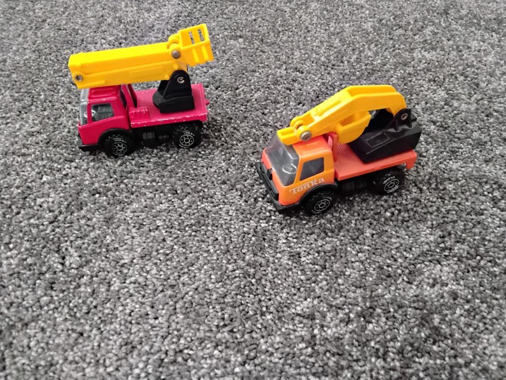 Tonka Kraanwagens Speelgoed Set - Rood & Oranje, Kinderen en Baby's, Speelgoed | Speelgoedvoertuigen, Gebruikt, Ophalen of Verzenden
