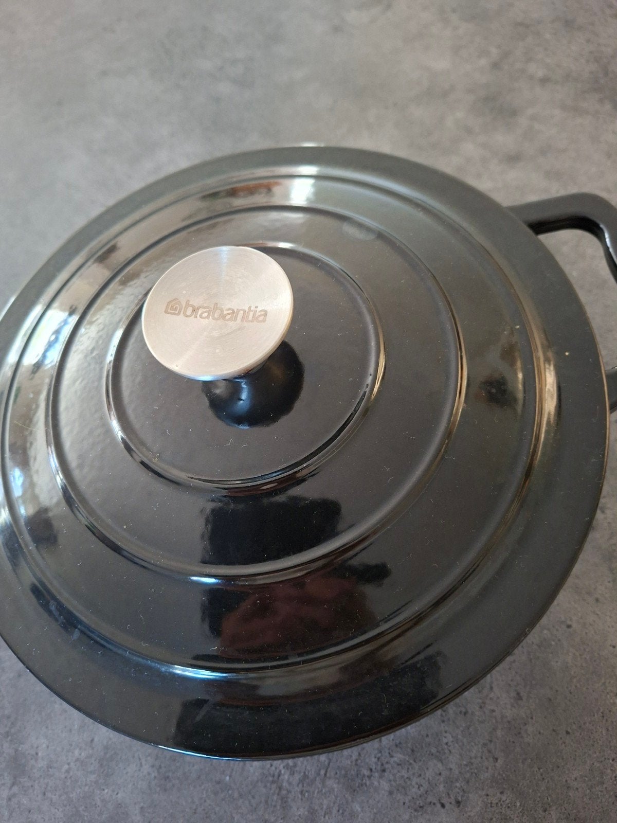 Brabantia Gietijzeren Braadpan - Zwart, Met deksel, Ophalen of Verzenden, Zo goed als nieuw, Braadpan
