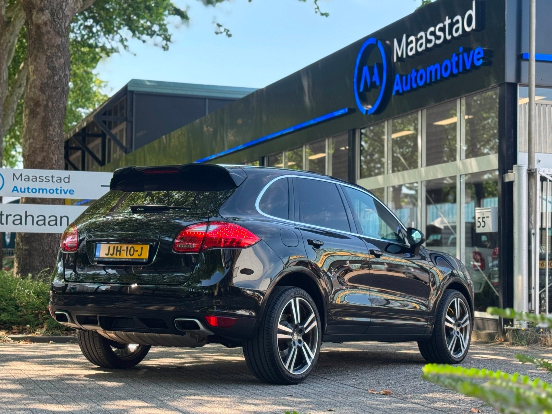 Porsche Cayenne 4.8 S 400 PK 4x4 Lage kms Cam Leer Open dak, Auto's, Automaat, Gebruikt, 2080 kg, Zwart