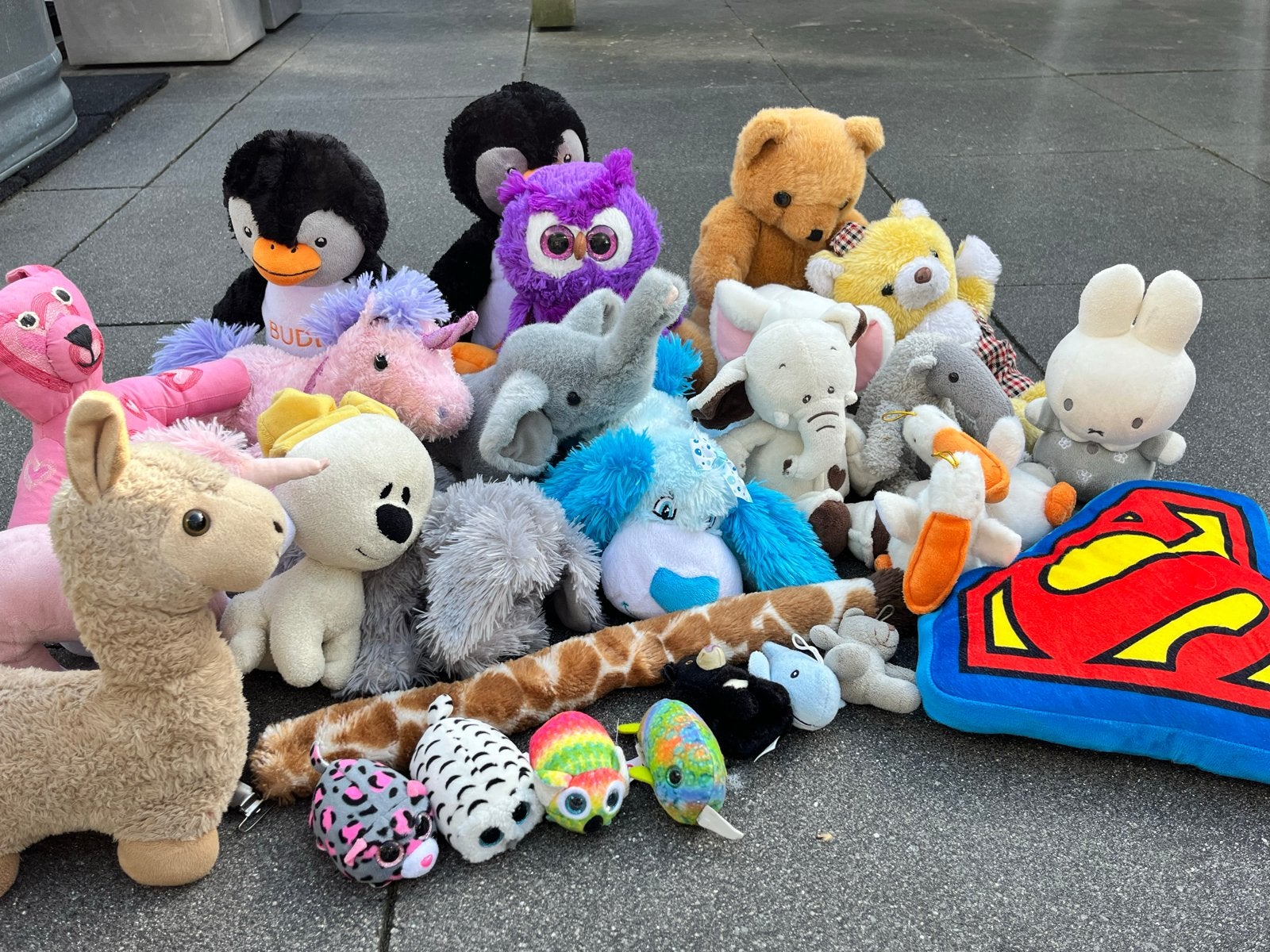 Grote collectie knuffels - Diverse karakters en maten, Ophalen, Gebruikt, Disney, Overige typen