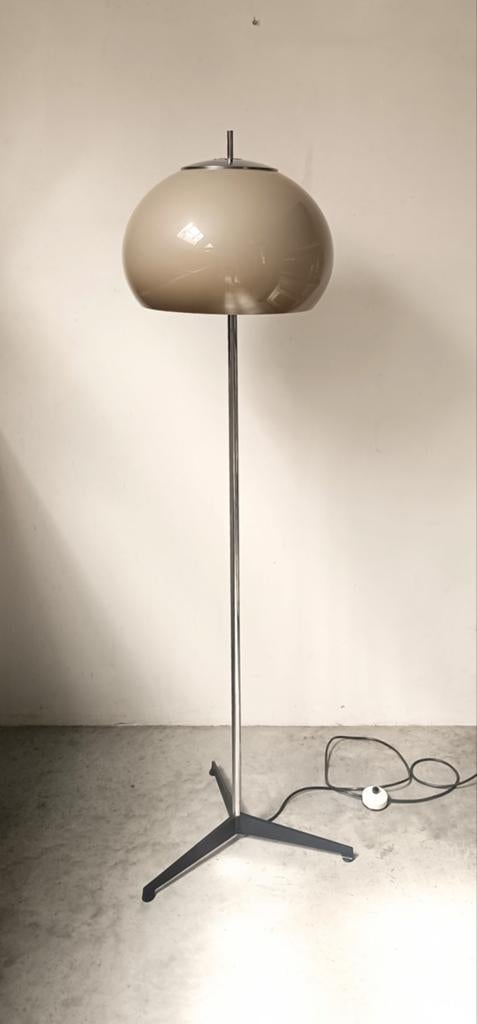 Vintage Taupe Mushroom Vloerlamp 1970's, Ophalen, Gebruikt, Kunststof