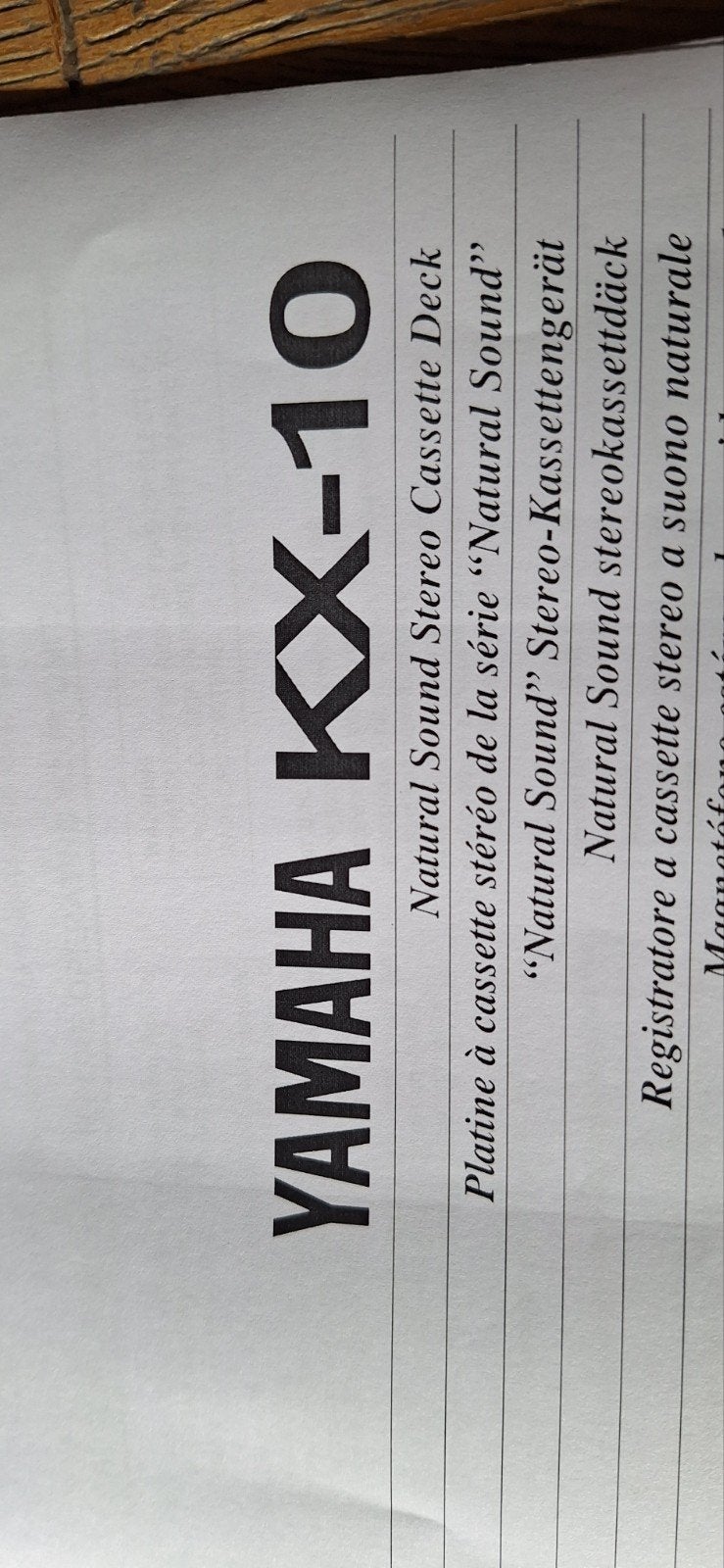 Gezocht gebruiksaanwijzing Yamaha KX-10, Audio, Tv en Foto, Ophalen of Verzenden