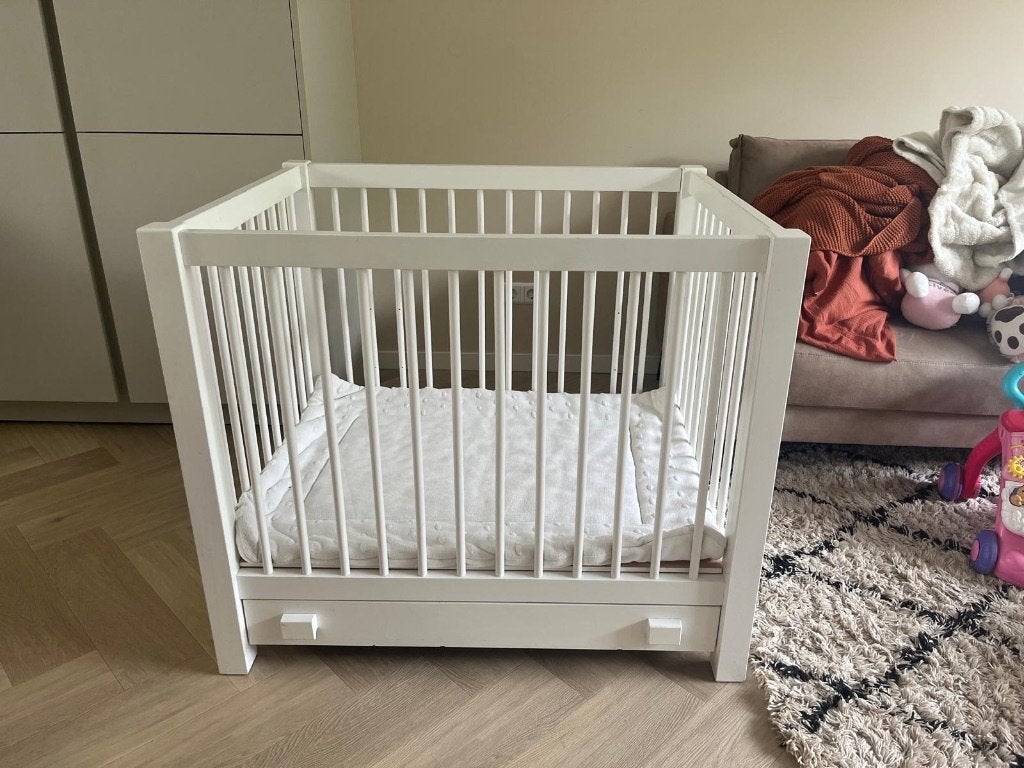 Box ( baby), wit, Kinderen en Baby's, Ophalen, Gebruikt, Rechthoekig, In hoogte verstelbaar
