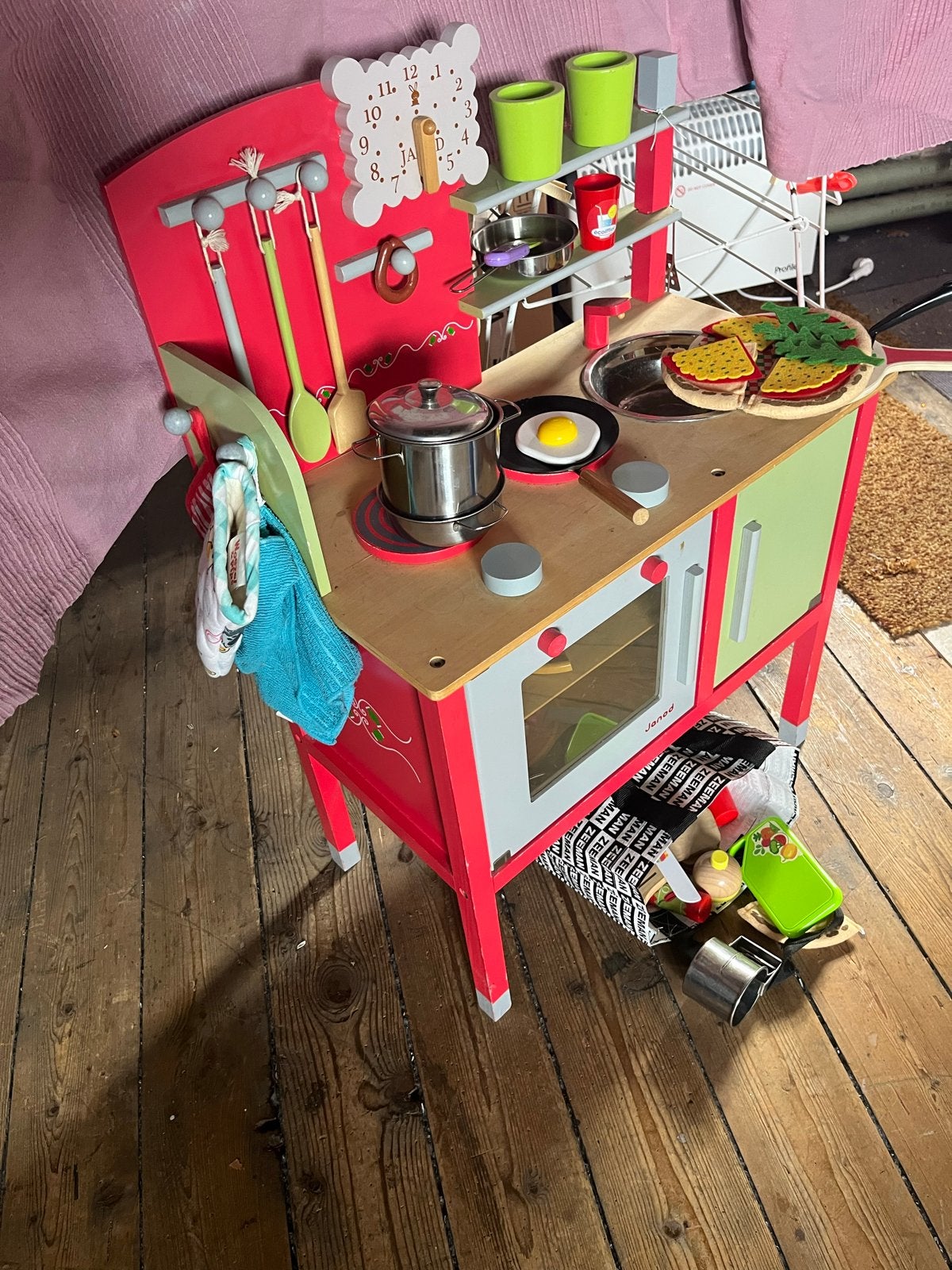 Janod Houten Speelkeuken met Accessoires, Ophalen of Verzenden, Gebruikt, Hout, Speelkeuken