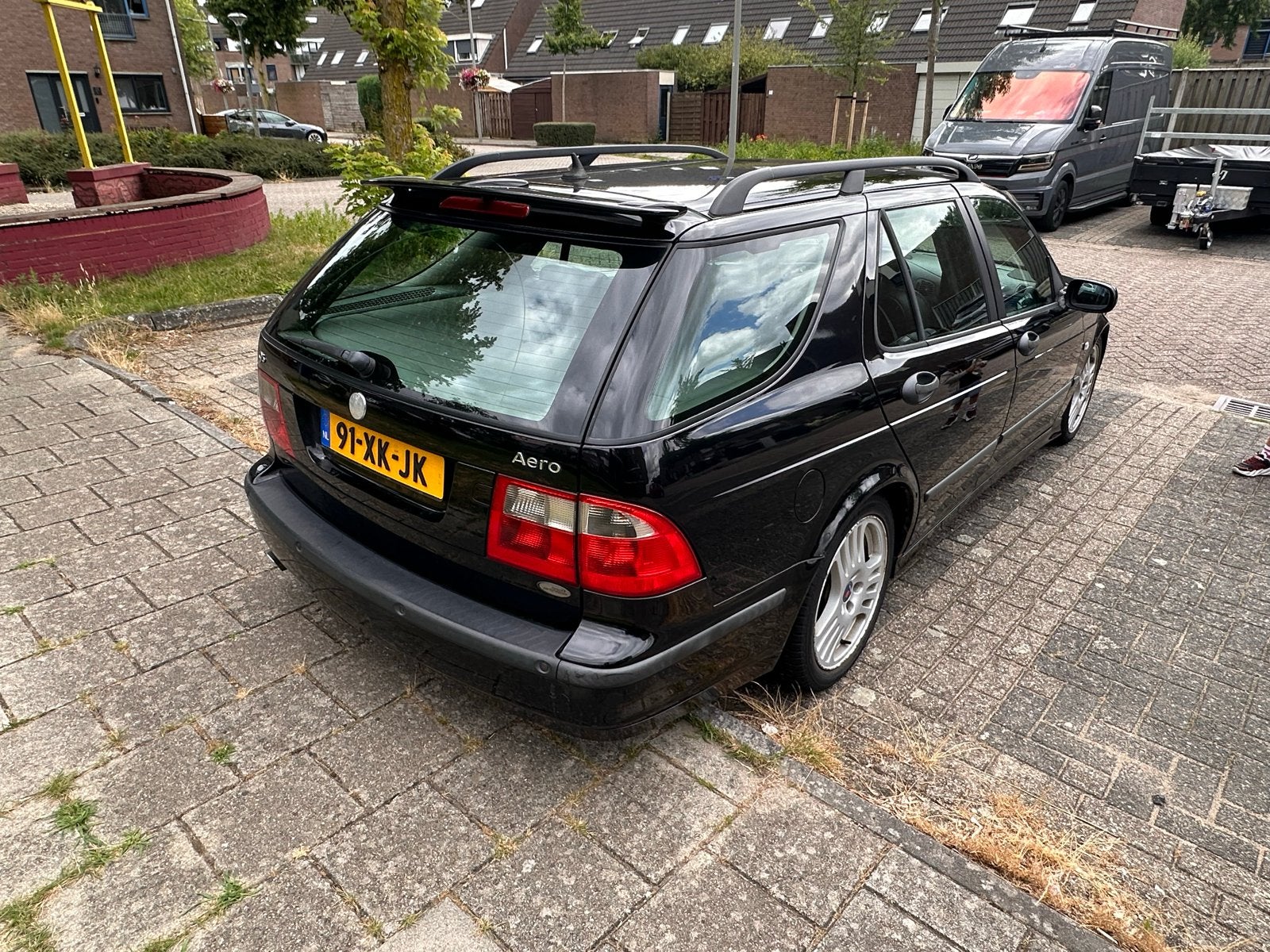 Saab 9-5 2.3 Turbo Aero Estate 2003 Zwart, Auto's, Voorwielaandrijving, 1800 kg, 4 cilinders, 2290 cc