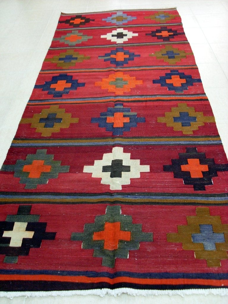 Shahsevan Kelim/Vloerkleed 340 x 131/Perzisch tapijten/Loper