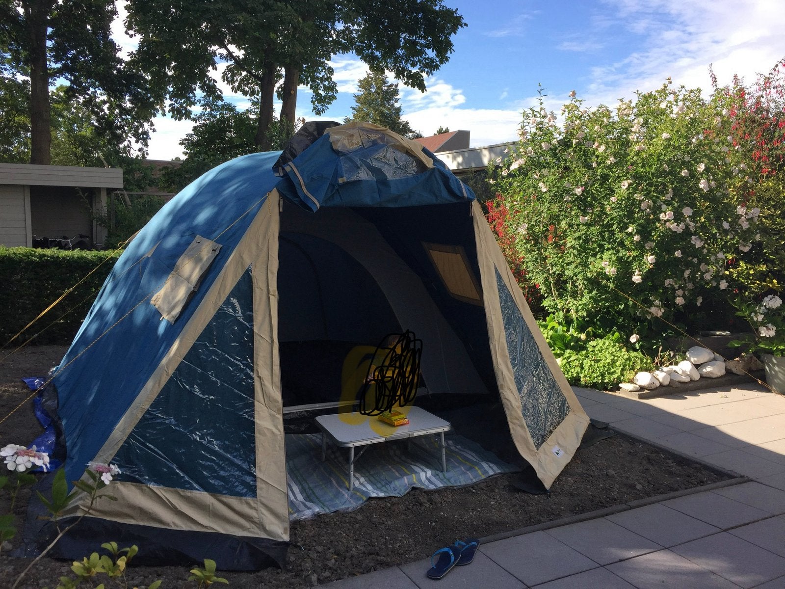 Rhône 5 Tent - Ruime en Stevige Gezinstent voor 3-4 personen, Caravans en Kamperen, Tenten, Ophalen, Zo goed als nieuw, Tot en met 4
