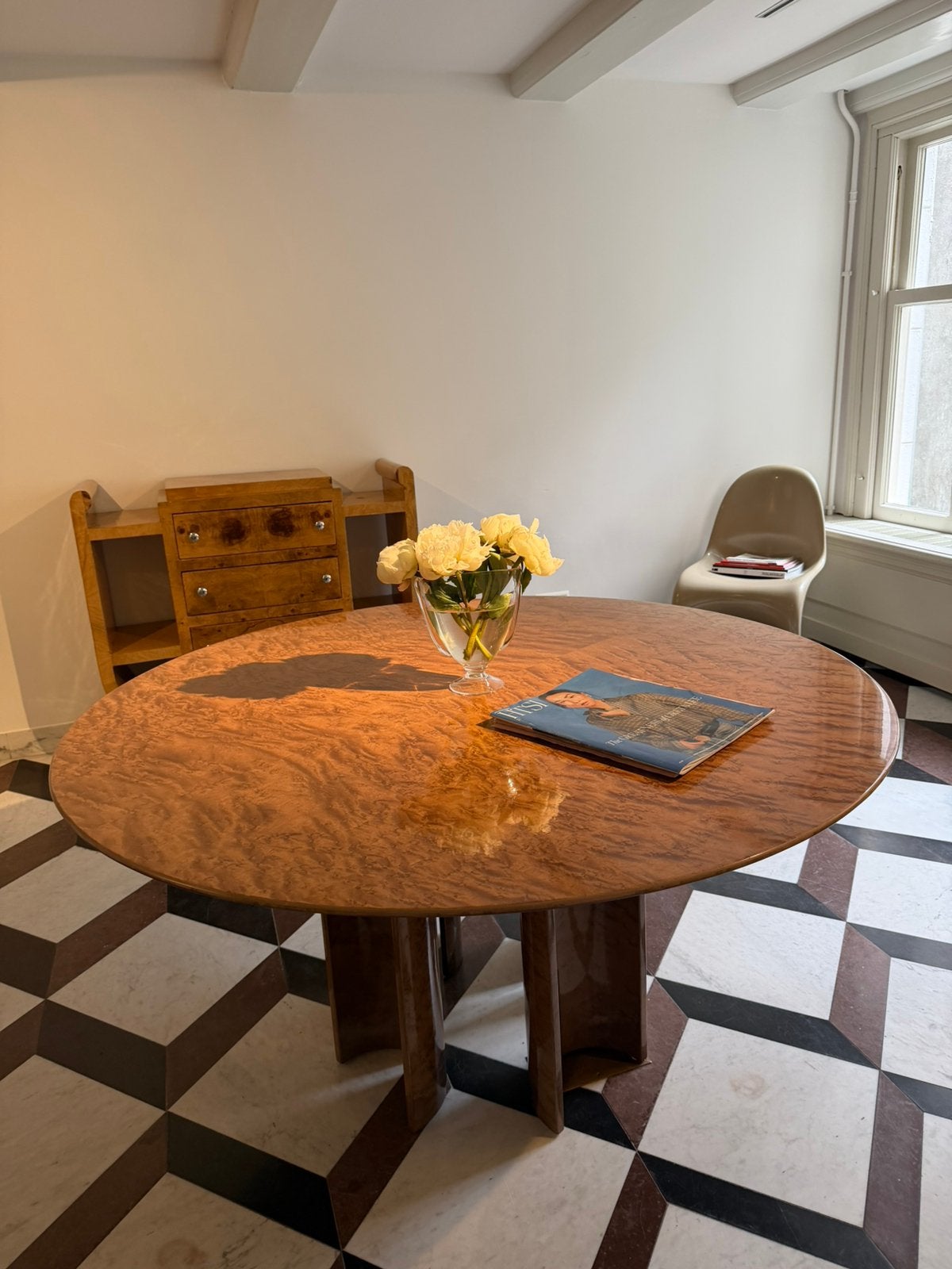 Giovanni Offredi table for saporiti italia 1980s, Ophalen, Zo goed als nieuw, Rond, 100 tot 150 cm