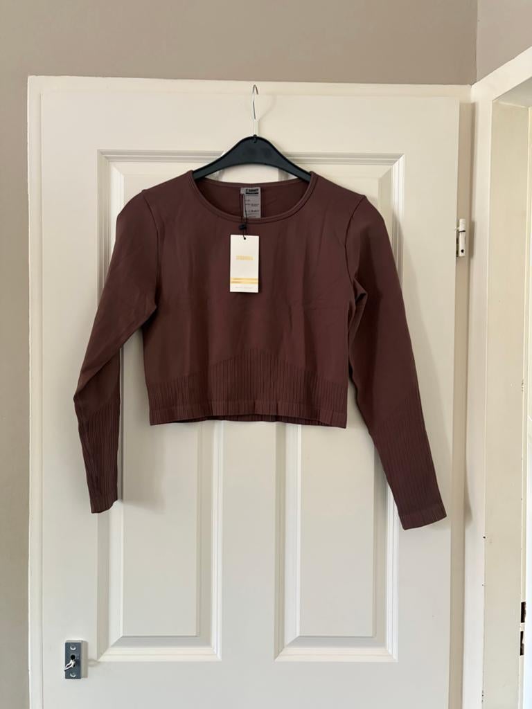 Stronger Sportshirt Bruin - Nieuw met kaartje, Kleding | Dames, Sportkleding, Bruin, Maat 46/48 (XL) of groter, Nieuw, Ophalen of Verzenden