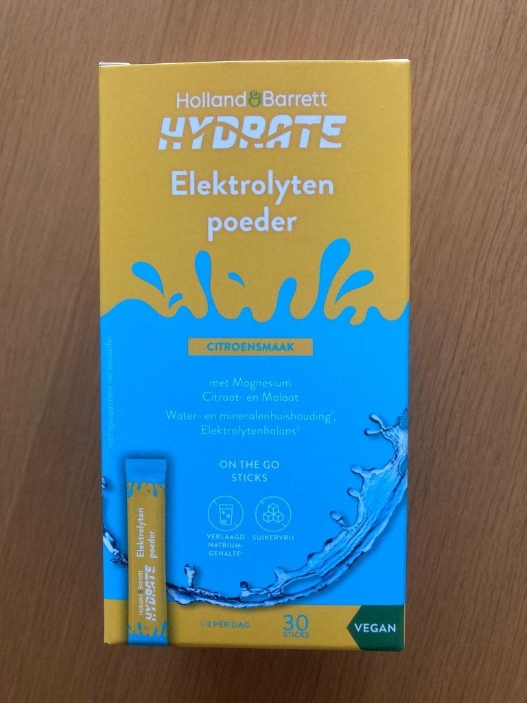 Holland & Barrett Hydrate Elektrolyten poeder Citroen *NIEUW, Ophalen of Verzenden, Nieuw, Poeder of Drank