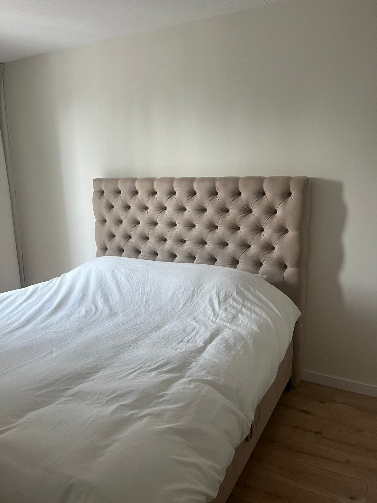 Luxueuze Boxspring, Huis en Inrichting, Slaapkamer | Boxsprings, Ophalen, Gebruikt, Beige, Tweepersoons