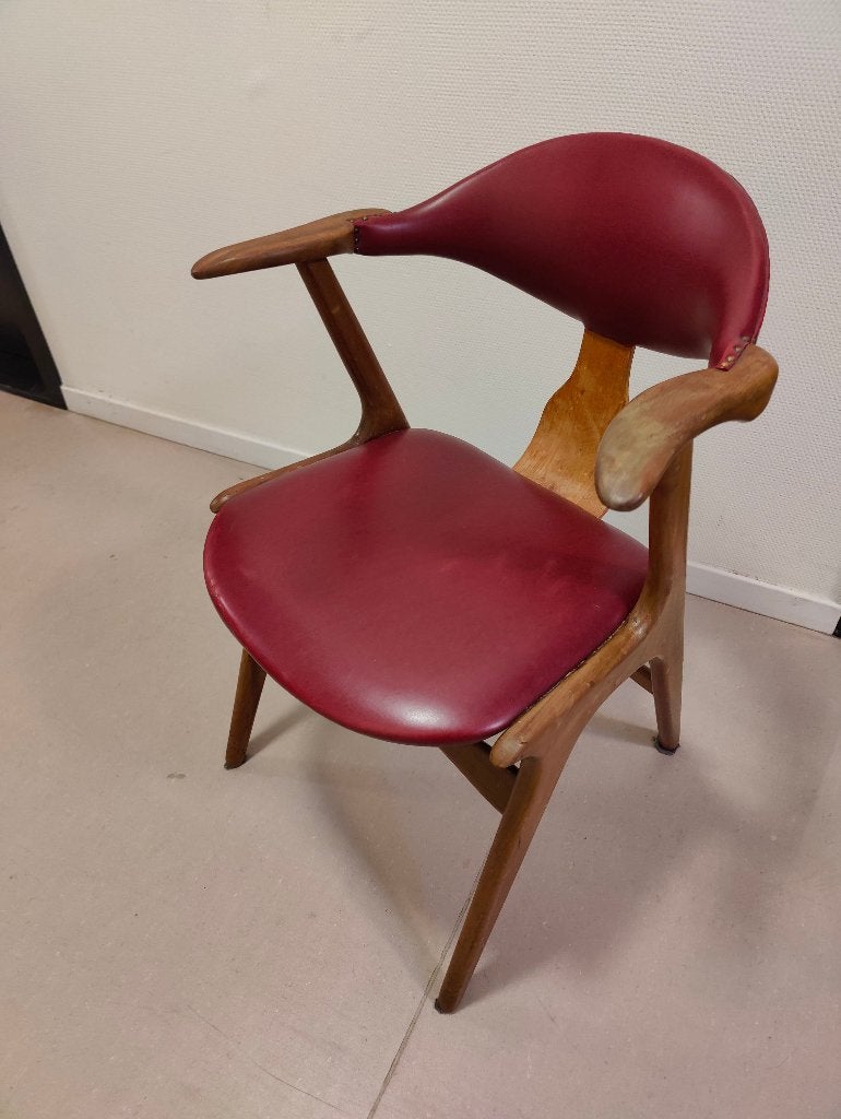 AWA koehoorn Teeffelen vintage stoel, Huis en Inrichting, Fauteuils, Ophalen, Minder dan 50 cm, Gebruikt, 75 tot 100 cm