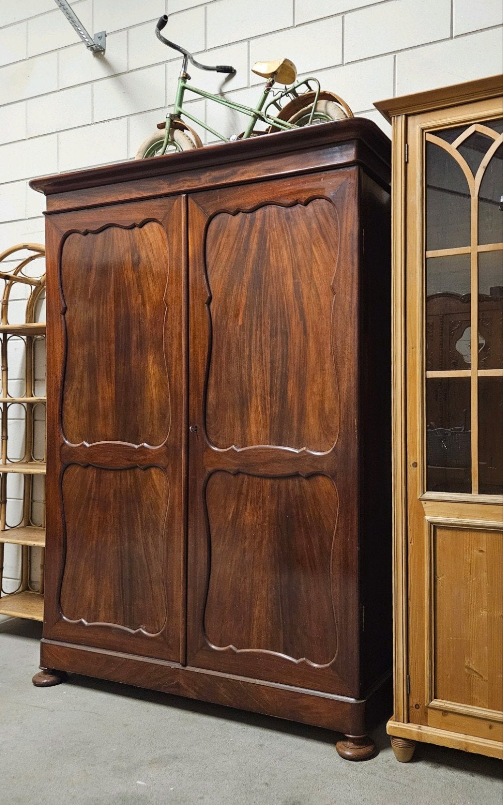 🏷OPRUIMING Antieke Biedermeier meidenkast vintage hangkast, Ophalen of Verzenden