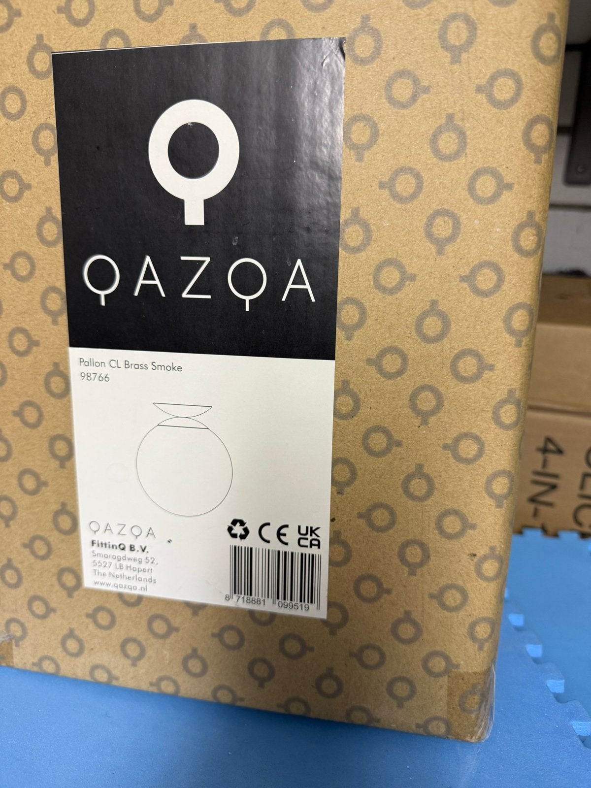 QAZQA Pallon CL Brass Smoke Hanglamp, Ophalen of Verzenden, Nieuw, Glas, Overige fittingen