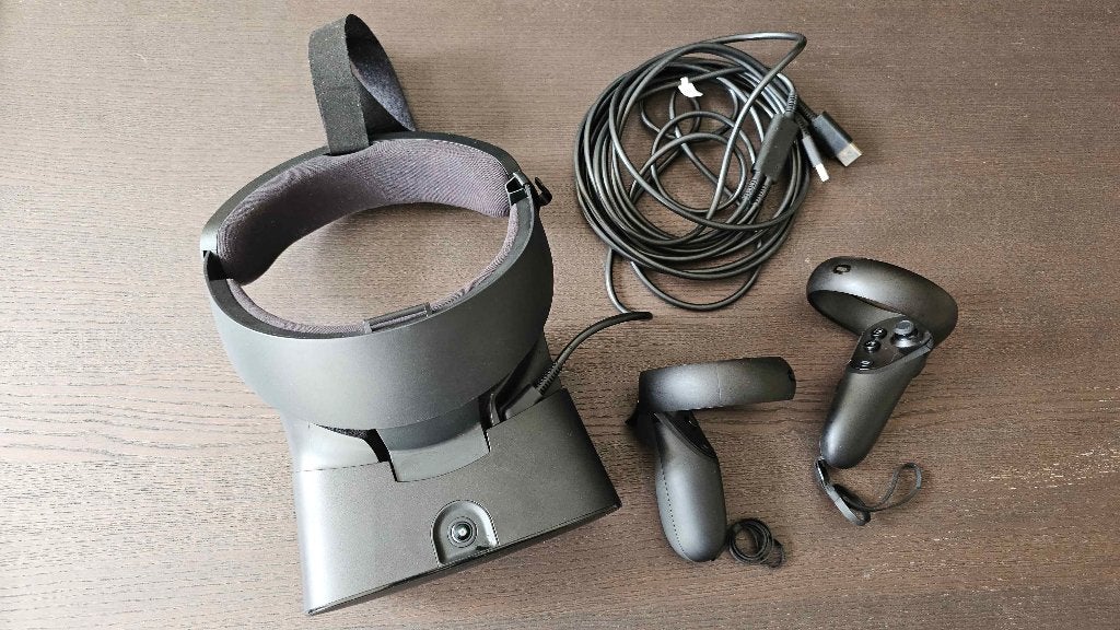 Oculus Rift S (incl. controllers, kabel), Spelcomputers en Games, Virtual Reality, Ophalen of Verzenden, Zo goed als nieuw, VR-bril
