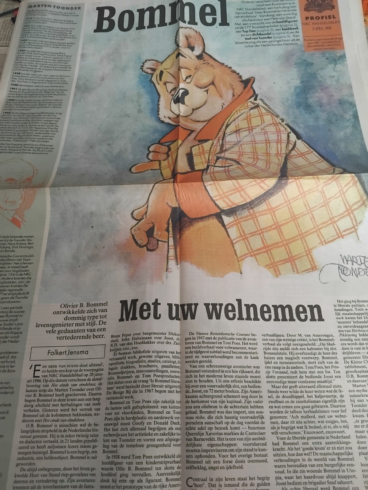 NRC Handelsblad Profiel - Bommel met uw welnemen, Ophalen of Verzenden, Gelezen, Krant