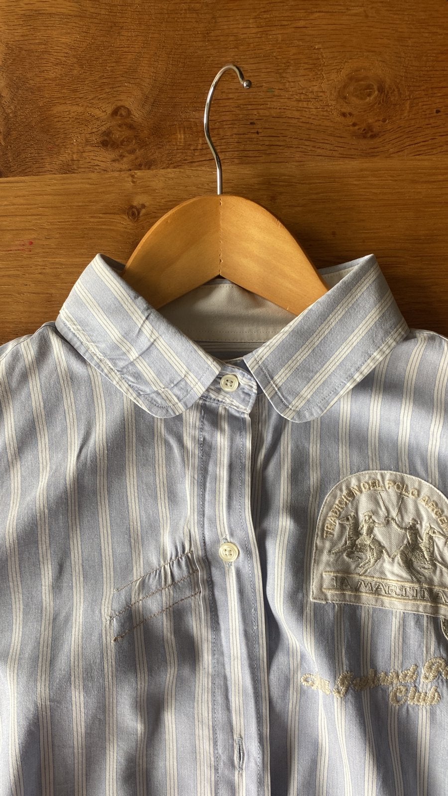 La Martina xxl dames blouse/overhemd, Ophalen, Zo goed als nieuw, Maat 42/44 (L), Blauw