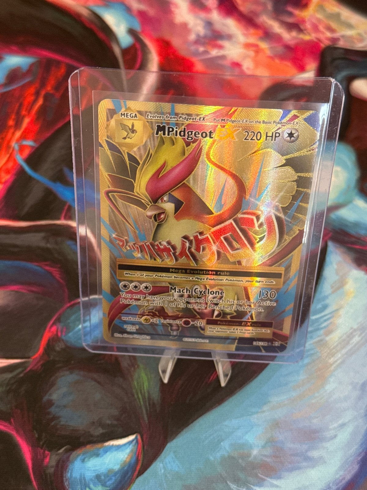 Pokémon Kaart: Mega Pidgeot EX (Foil), Ophalen of Verzenden, Zo goed als nieuw, Losse kaart, Foil