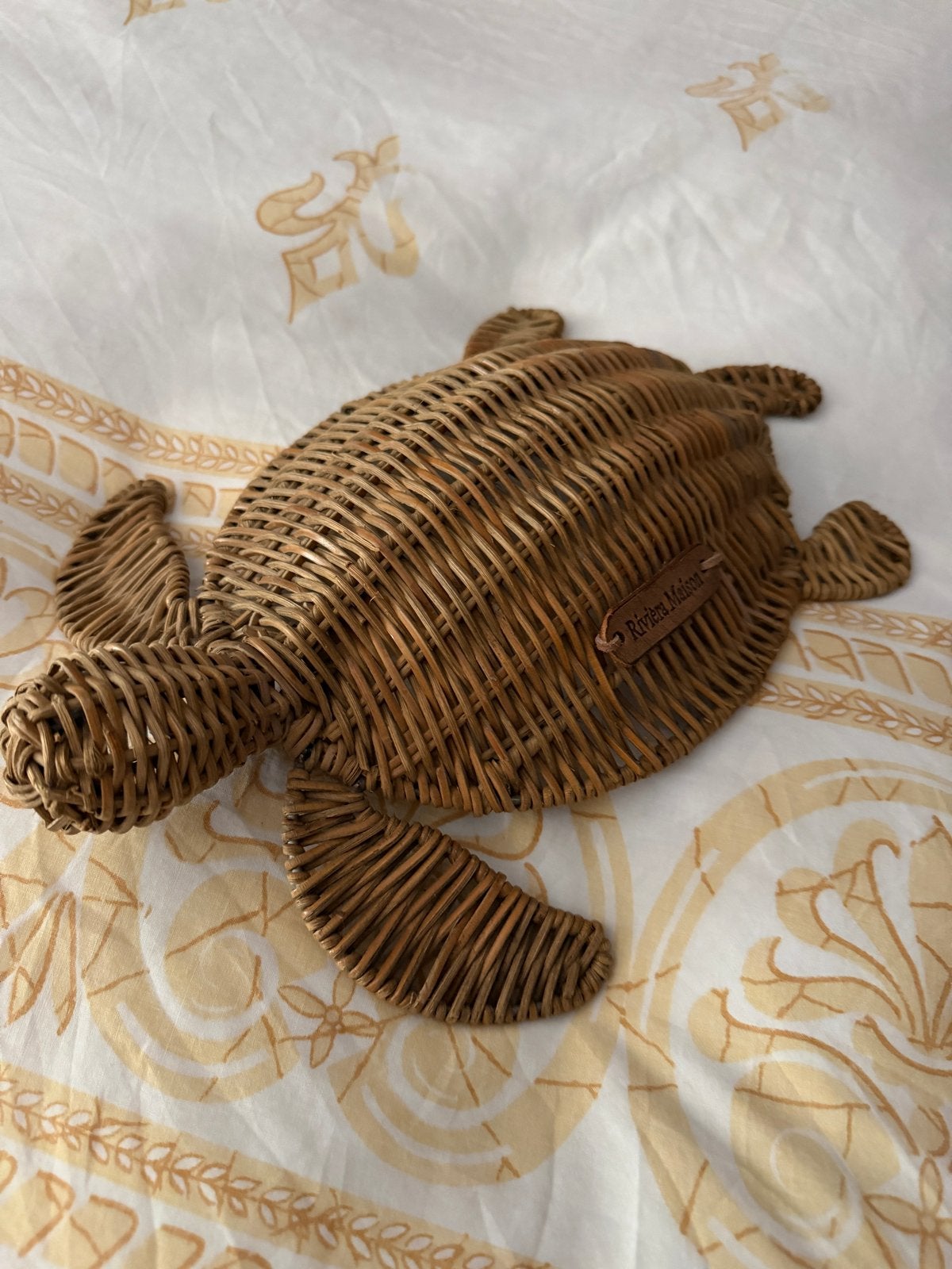 Riviera Maison rotan schildpad decoratie, Ophalen of Verzenden, Natuurlijk materiaal, Bruin, Landelijk