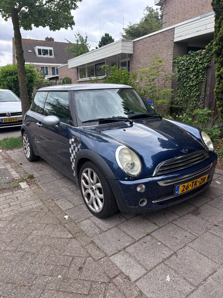 Mini 1.6 16V Cooper 2006 Blauw, Auto's, Mini, Voorwielaandrijving, 4 cilinders, Lederen bekleding, Leder en Stof