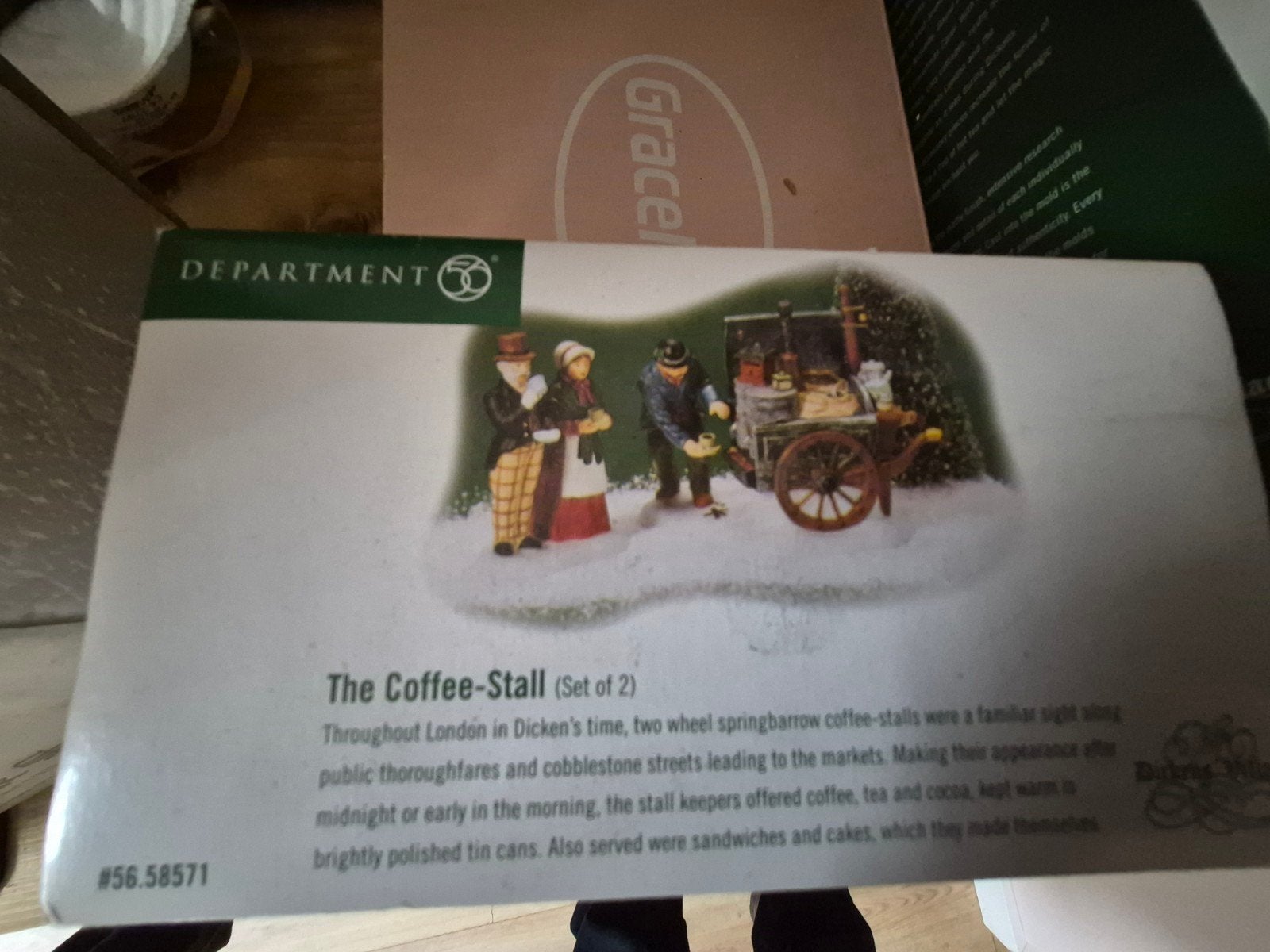 The Coffee Stall (Set van 1,5) - Department 56, Ophalen of Verzenden, Gebruikt