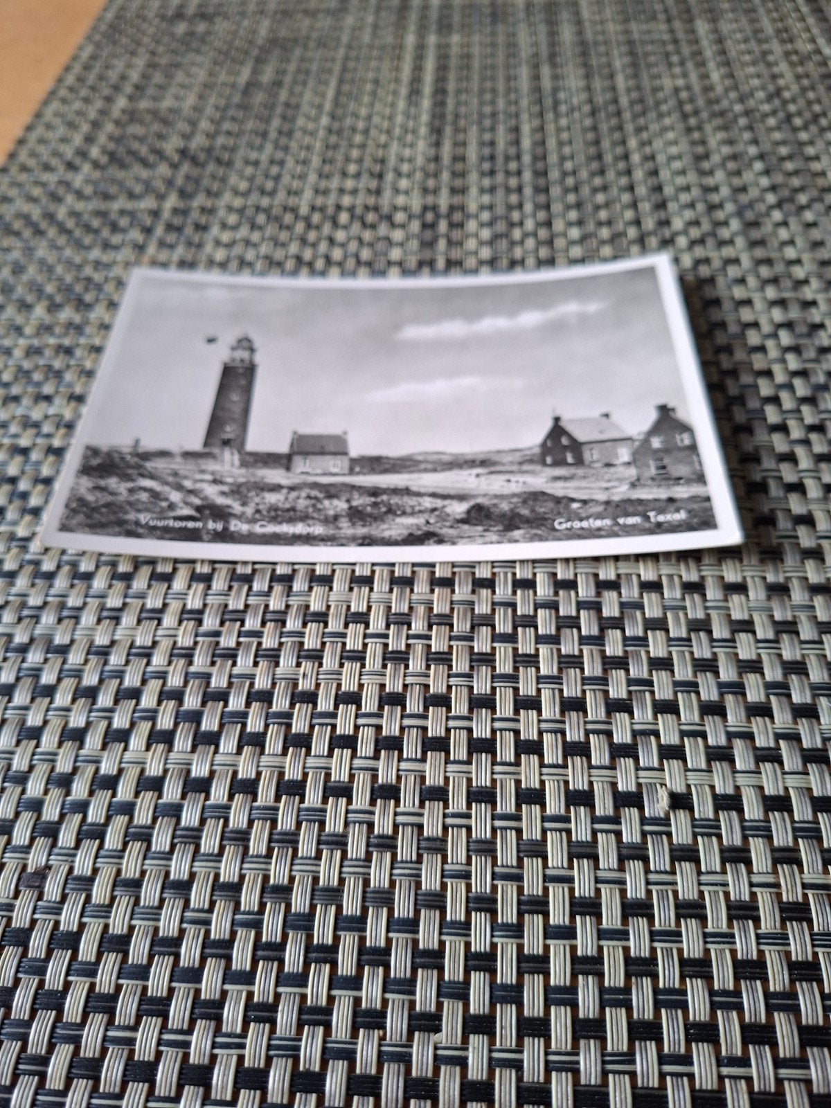 Vuurtoren bij De Cocksdorp, Texel, Verzamelen, Ophalen of Verzenden, 1940 tot 1960, Gelopen, Waddeneilanden