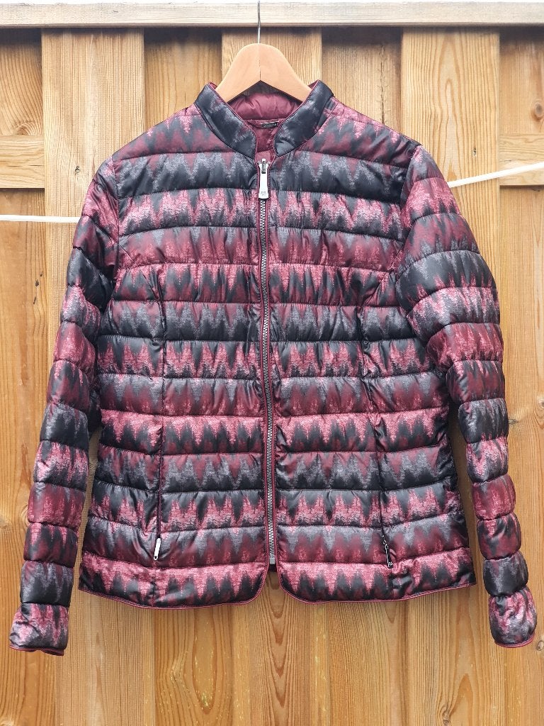 Barbara Lebek reversible jas L bordeaux print, Ophalen of Verzenden, Zo goed als nieuw, Maat 38/40 (M), Rood