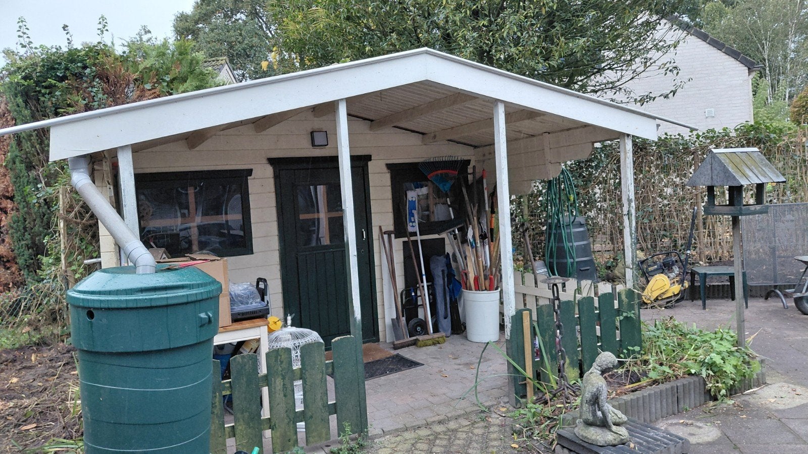 Schuur / Tuinhuis met Overkapping, Ophalen, 250 tot 500 cm, Schuur, 2 ramen