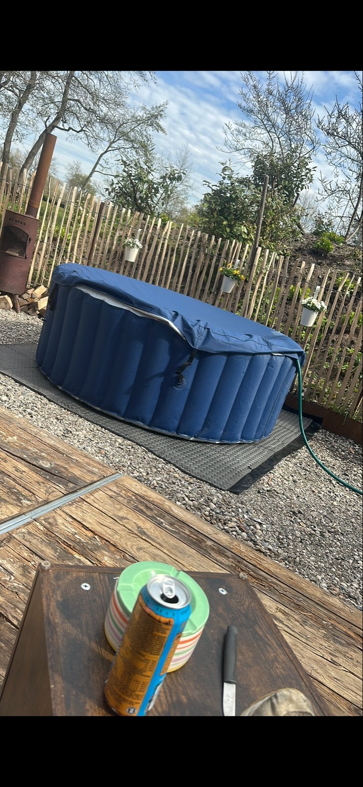 Mspa Lite Opblaas Jacuzzi - Ontspanning voor Thuis, Tuin en Terras, Bubbelbaden en Hottubs, Ophalen of Verzenden, Zo goed als nieuw