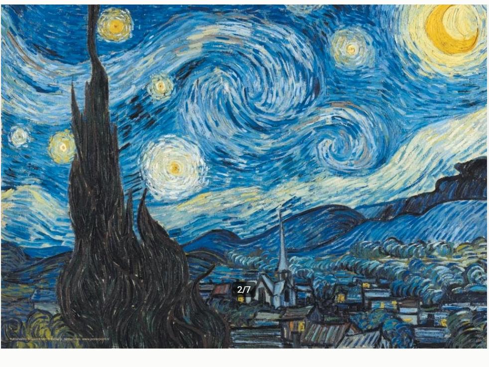Nieuwe grote poster Sterrennacht, Van Gogh starry night, Verzamelen, Posters, Rechthoekig Liggend, Nieuw, Ophalen of Verzenden