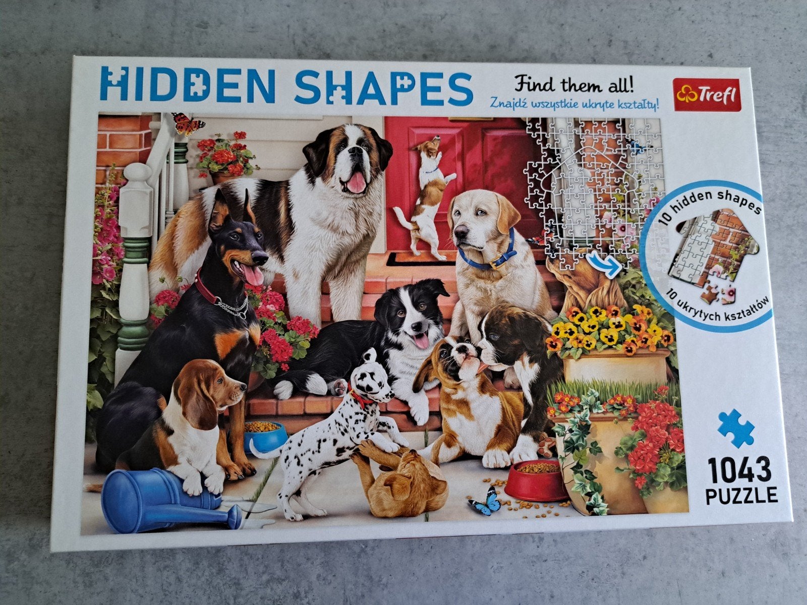 Trefl Hidden Shapes Puzzel honden - 1043 stukjes, Ophalen, 500 t/m 1500 stukjes, Zo goed als nieuw, Legpuzzel