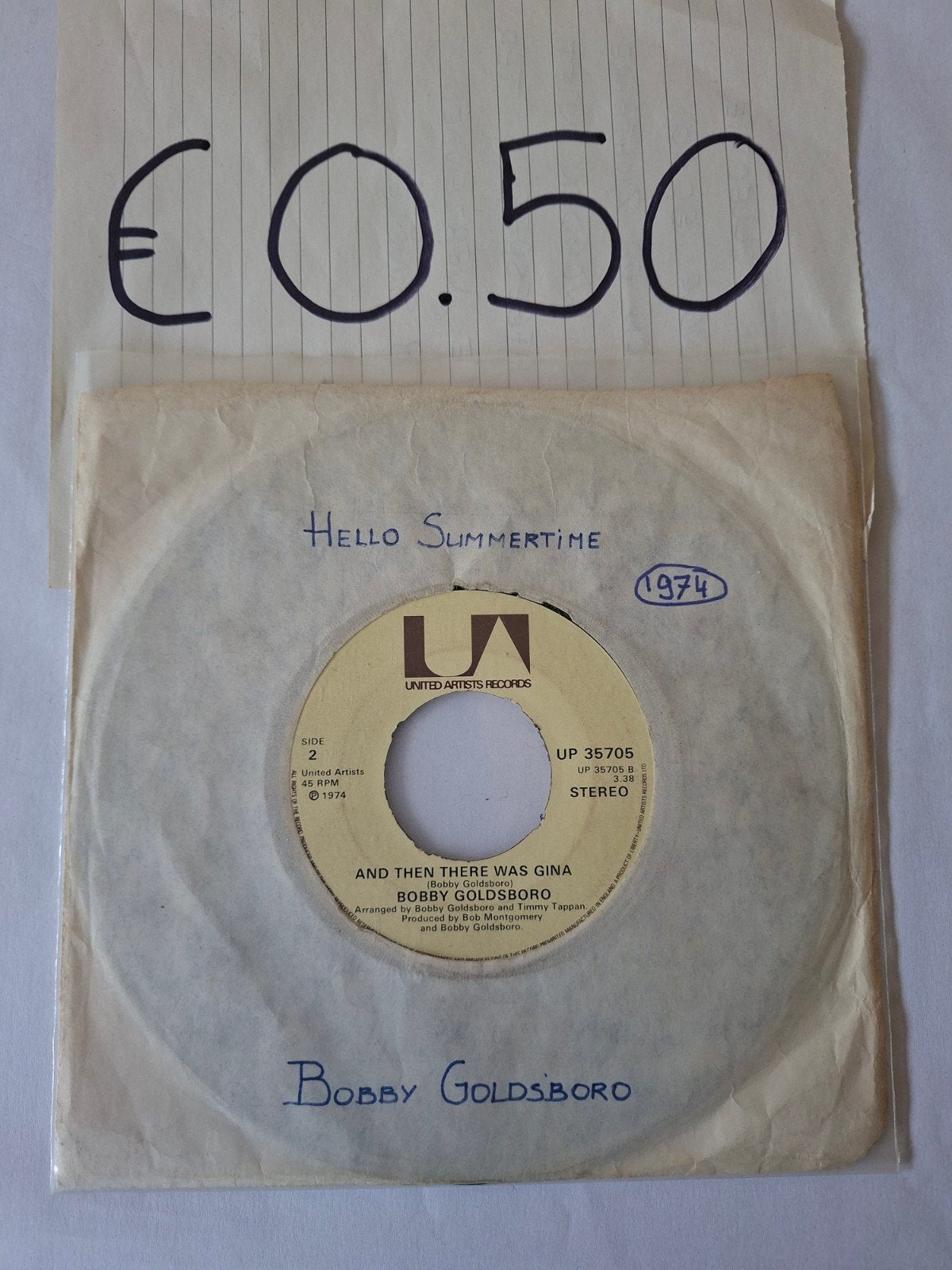 Bobby Goldsboro, Cd's en Dvd's, Ophalen of Verzenden, Gebruikt, 7 inch, Pop