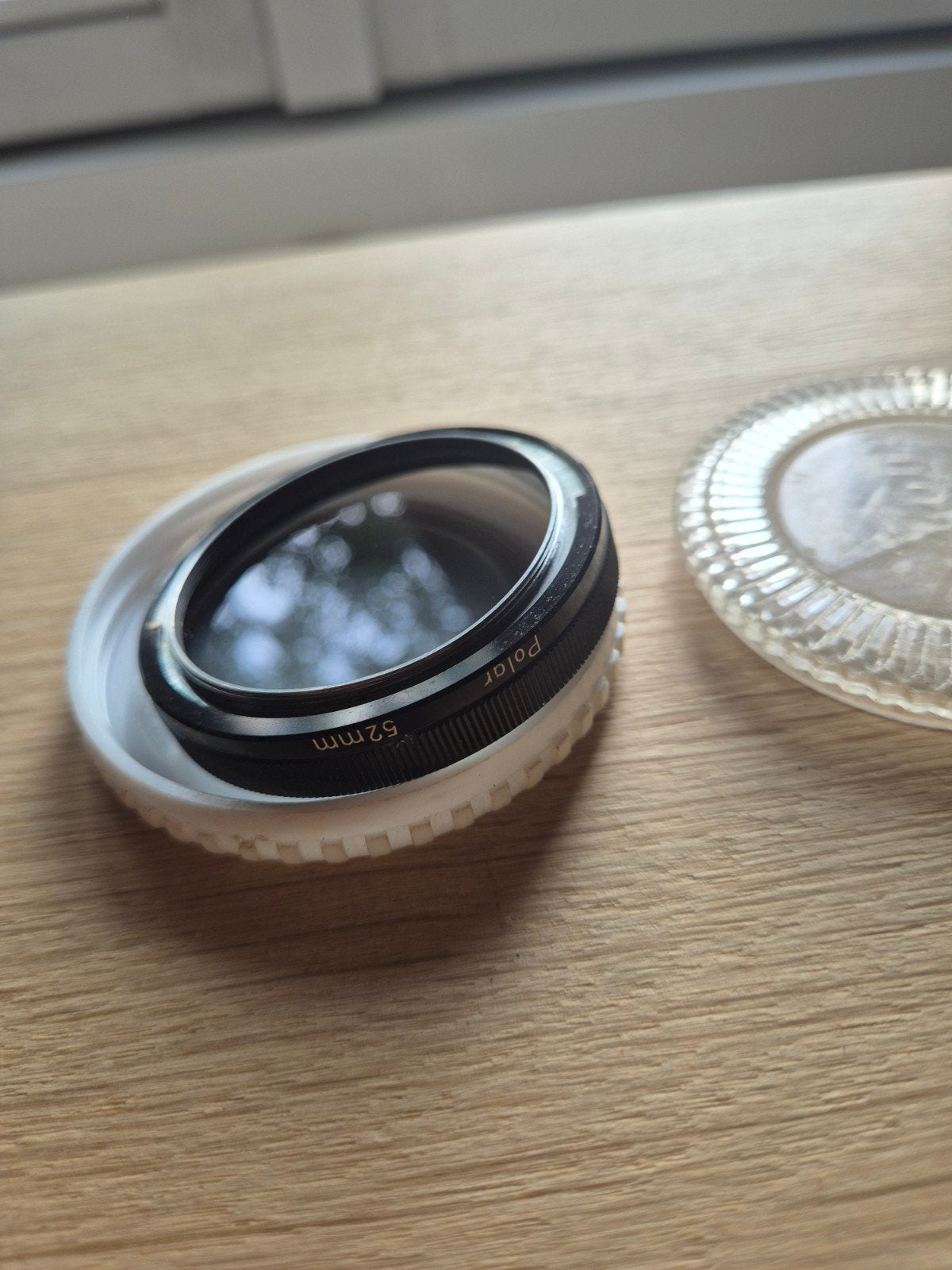 Nikon Polar 52mm Polarisatiefilter in koker, Polarisatiefilter, Ophalen of Verzenden, Zo goed als nieuw, 50 tot 60 mm