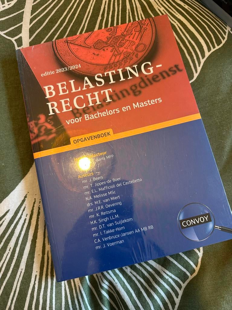 Belastingrecht Opgavenboek 2023/2024, Boeken, Studieboeken en Cursussen, Ophalen of Verzenden, Gamma, Zo goed als nieuw, HBO