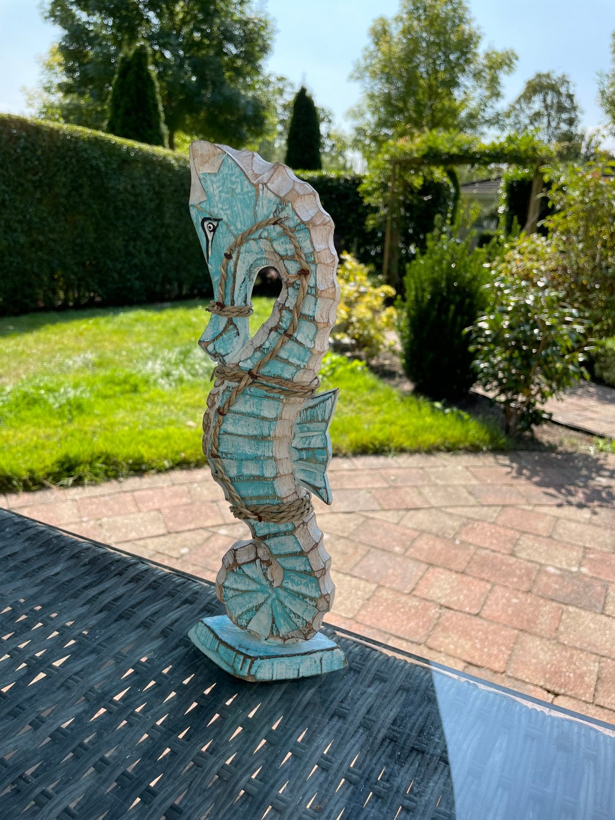 Nieuw houten zeepaardje met touw, Ophalen of Verzenden, Nieuw