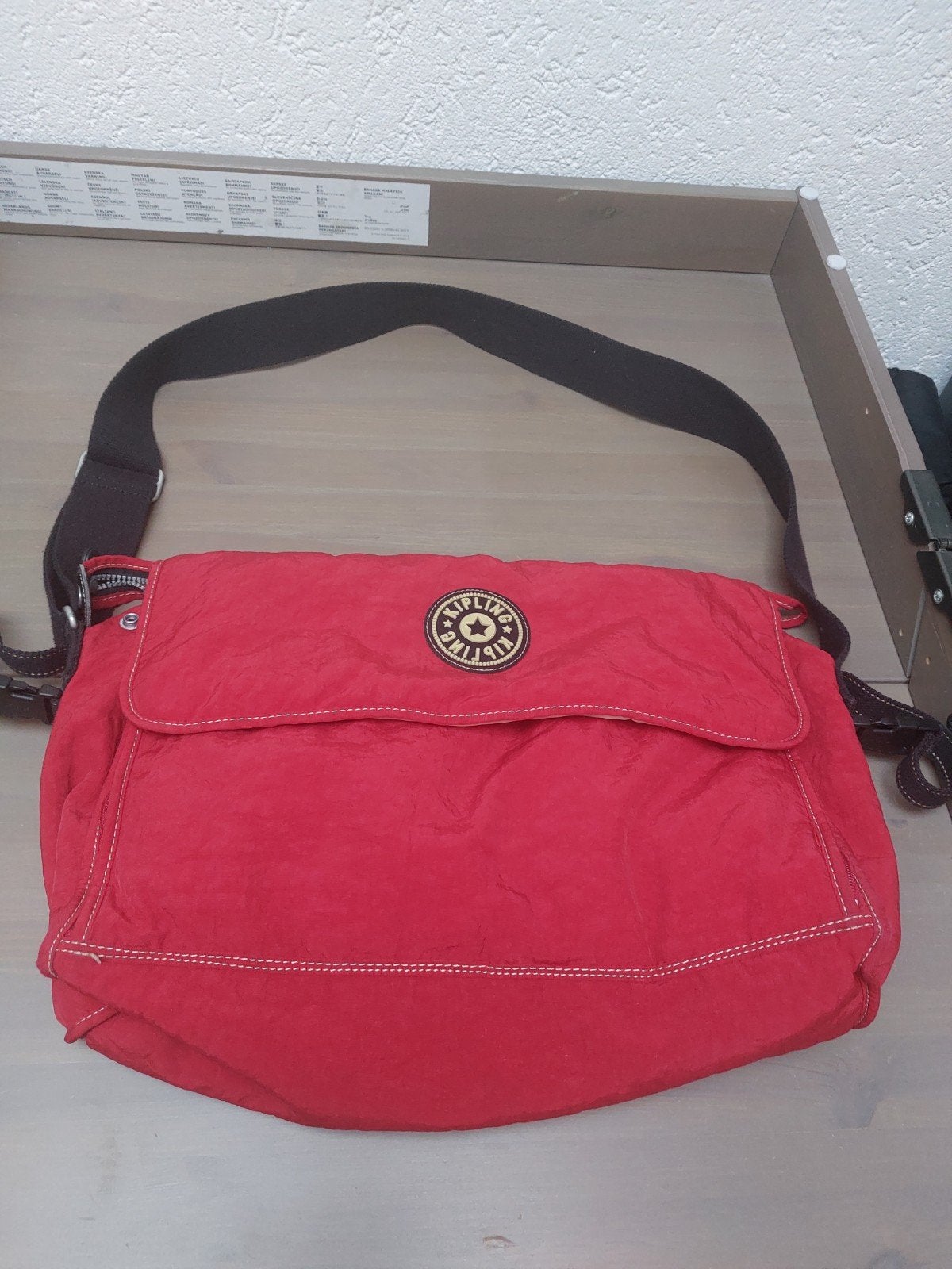 Kipling Verzorgingstas Rood met Verschoningsmatje, Verstelbare schouderband, Rood, Ophalen, Verzorgingstas