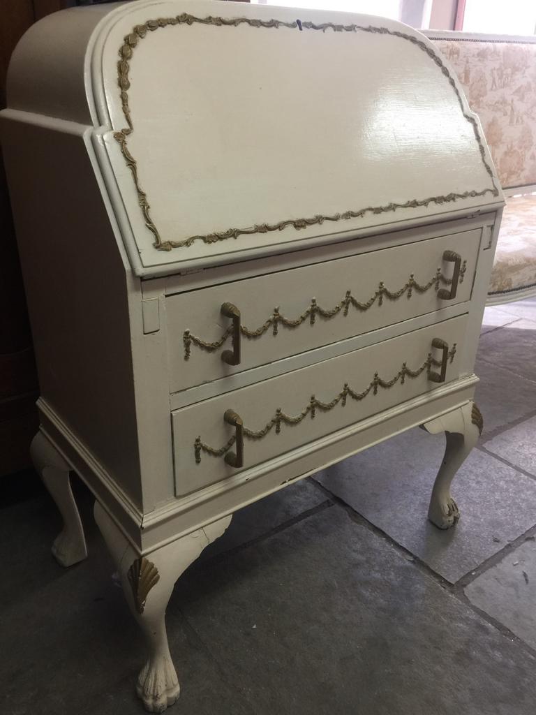 vintage Hollywood Regency secretaire handig klein klepbureau, Huis en Inrichting, Ophalen, Gebruikt, Vintage barok brocante boudoir Hollywood Regency