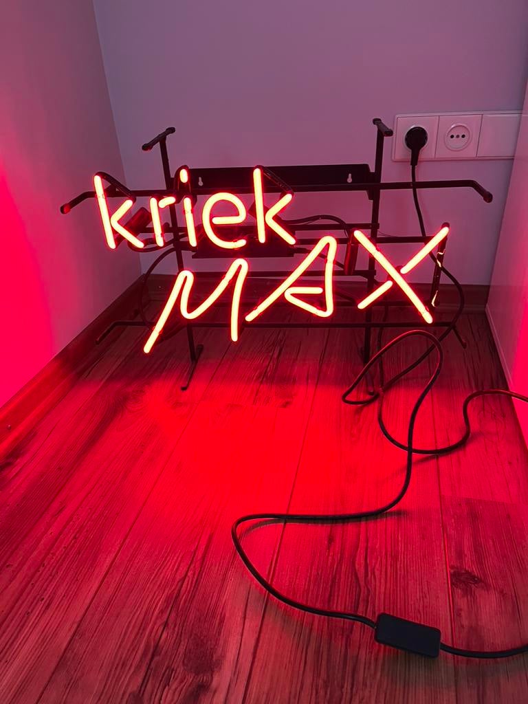 Neon krik max, Verzamelen, Biermerken, Ophalen, Reclamebord, Plaat of Schild, Overige merken