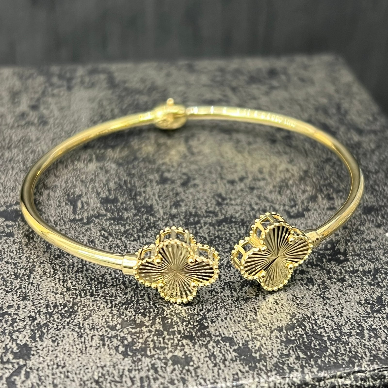 14 karaats gouden armband klavervier model, Ophalen of Verzenden, Nieuw, Goud