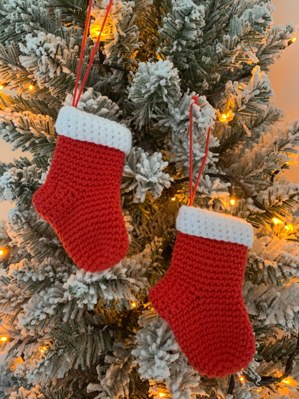 Set van twee gehaakte kerstsokjes., Ophalen of Verzenden, Nieuw