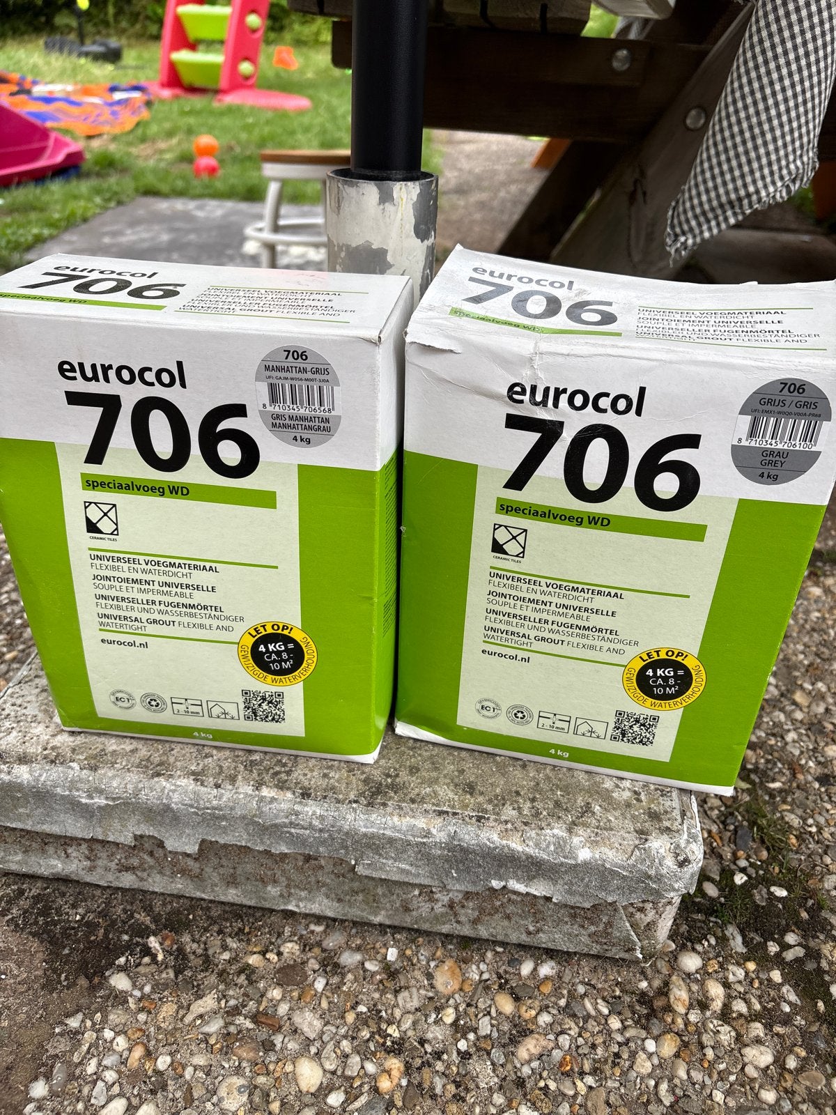 Eurocol 706 Speciaalvoeg WD Manhattan Grijs - 1,5 zak, Doe-het-zelf en Verbouw, Tegels, Ophalen, Overige typen, Minder dan 20 cm