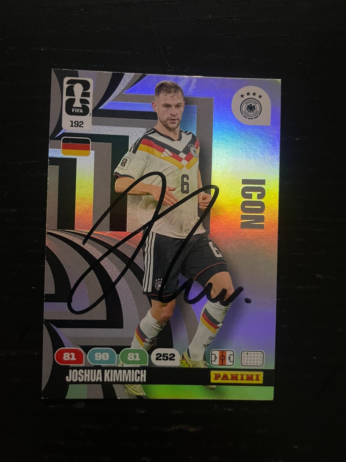 Gesigneerde Panini kaart Kimmich, Ophalen of Verzenden, Zo goed als nieuw, Buitenlandse clubs, Poster, Plaatje of Sticker