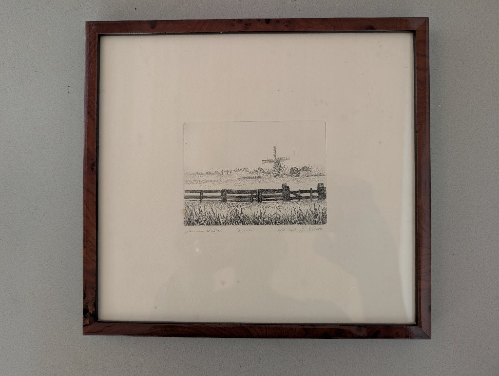 ETS van Jan van Winkel 94/100, Met tekst, Ophalen of Verzenden, 8 cm, Landschap
