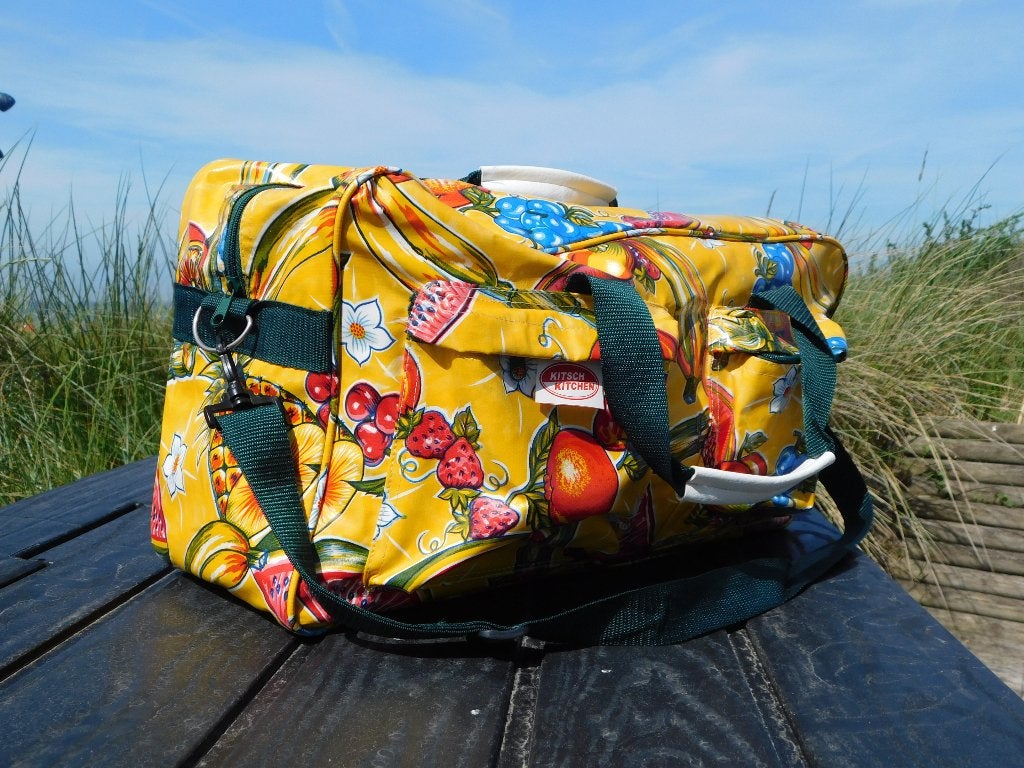 KITSCH KITCHEN TAS.ORIGINELE VINTAGE '80'S Fruit Deco Tas!, 40 tot 60 cm, Gebruikt, 20 tot 30 cm, Geel
