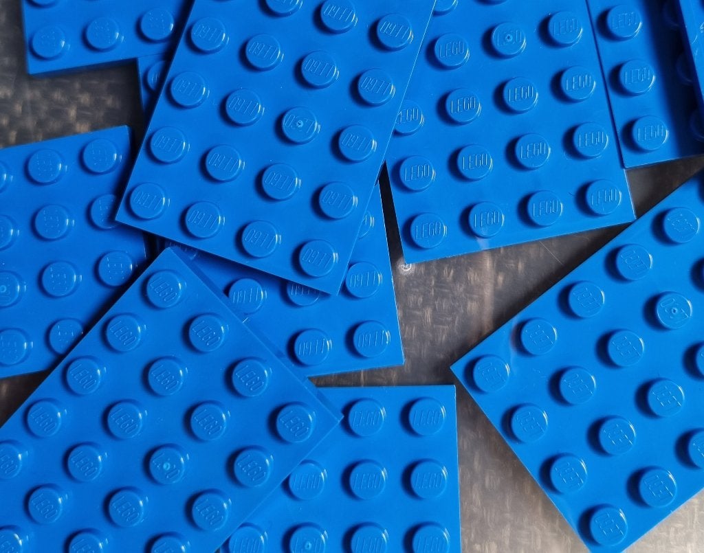 Lego 4x6 plate, Blue (per 10), Ophalen of Verzenden, Nieuw, Losse stenen, Lego