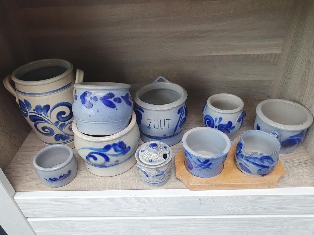 Set Keulse potten - voorraadpotten en bloempotten, Ophalen of Verzenden