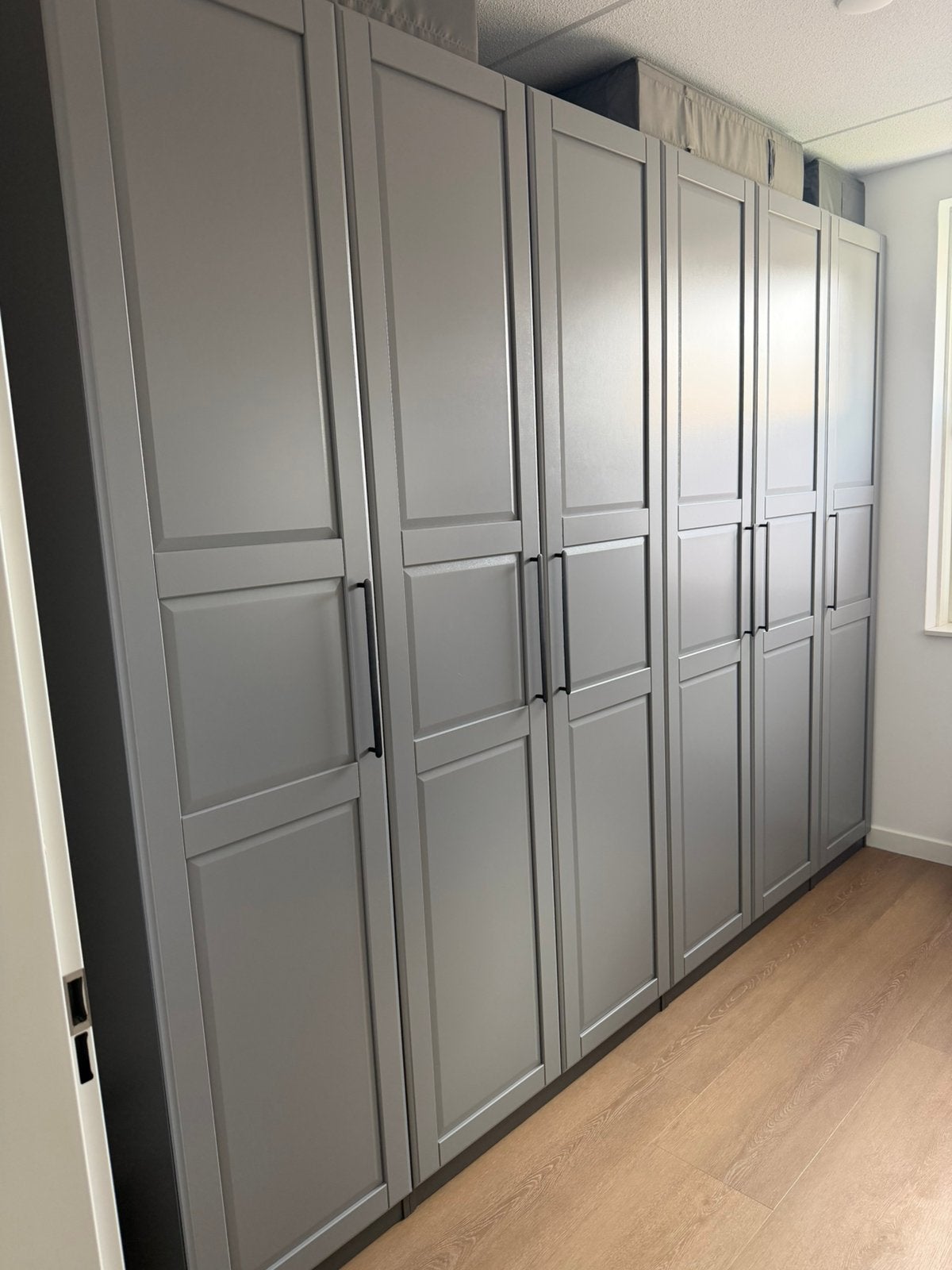 Ikea pax kast grijs, Ophalen, Zo goed als nieuw, 50 tot 75 cm, 200 cm of meer