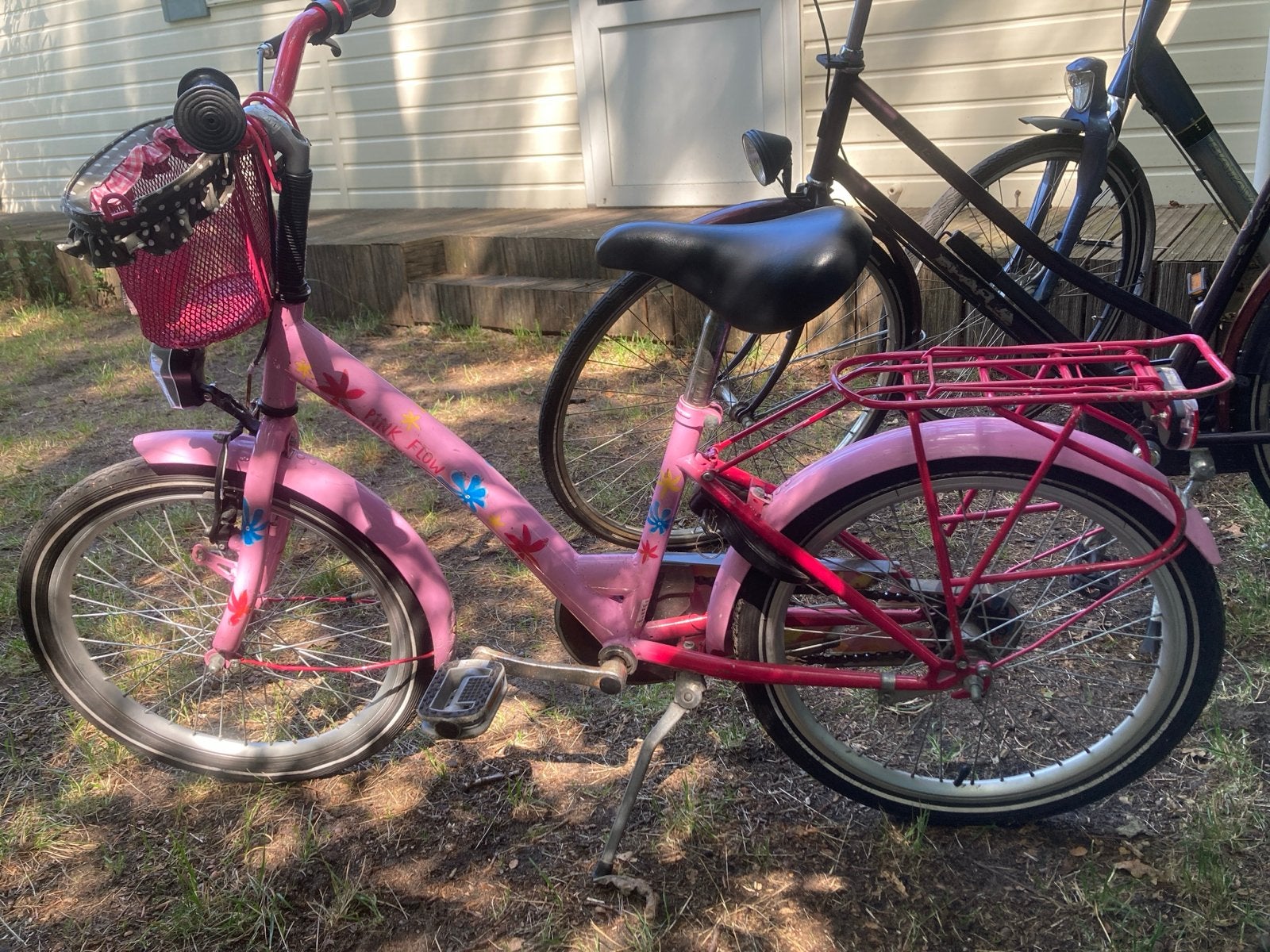 Pink Flow kinderfiets - Gebruikt maar functioneel, Ophalen, Gebruikt, Terugtraprem, 16 tot 20 inch